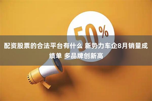 配资股票的合法平台有什么 新势力车企8月销量成绩单 多品牌创新高