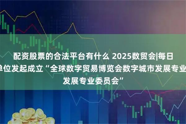 配资股票的合法平台有什么 2025数贸会|每日互动等单位发起成立“全球数字贸易博览会数字城市发展专业委员会”